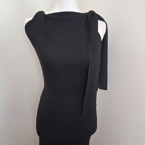 KHY Sleek Stretch Knotted Maxi Dress In  Black Size X-Small  NWT - Picture 5 of 9